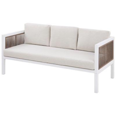 Ensemble de salon de jardin avec table 5 places BORELLO Métal Blanc