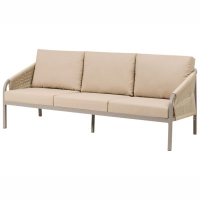 Ensemble de salon de jardin avec table 5 places MURATO Métal Beige