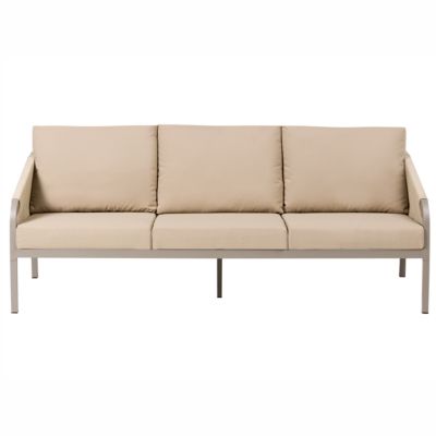 Ensemble de salon de jardin avec table 5 places MURATO Métal Beige