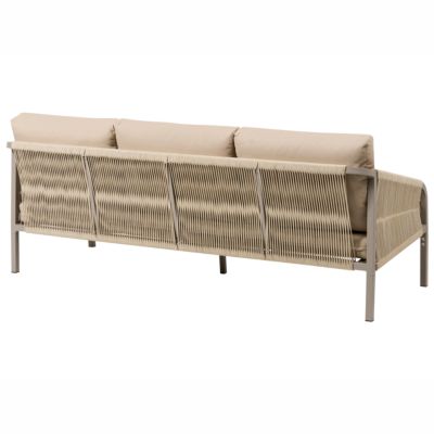 Ensemble de salon de jardin avec table 5 places MURATO Métal Beige