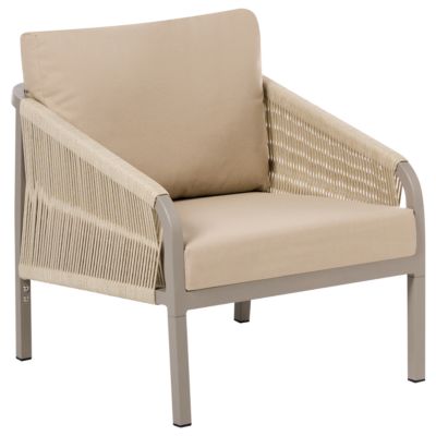 Ensemble de salon de jardin avec table 5 places MURATO Métal Beige
