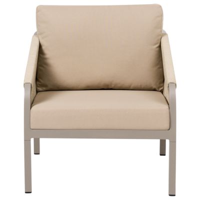 Ensemble de salon de jardin avec table 5 places MURATO Métal Beige