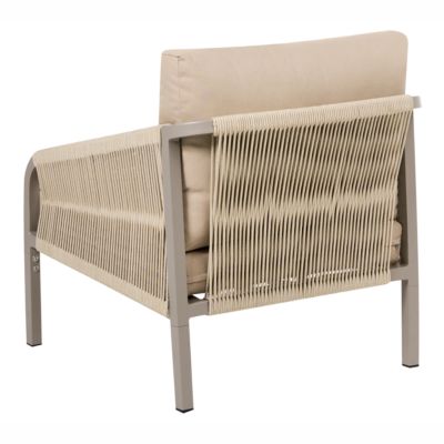 Ensemble de salon de jardin avec table 5 places MURATO Métal Beige