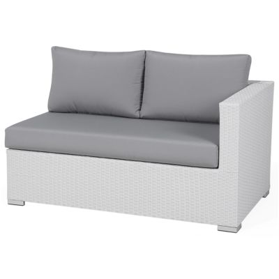 Ensemble de salon de jardin avec table 8 places XXL Côté droit Blanc