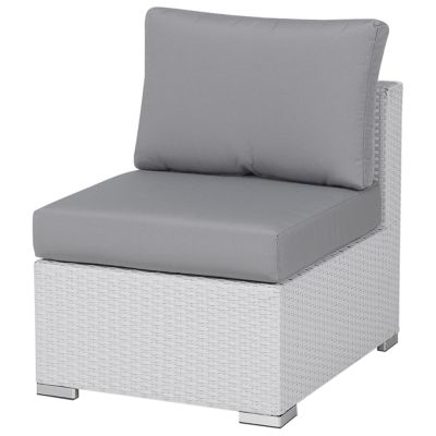 Ensemble de salon de jardin avec table 8 places XXL Côté droit Blanc
