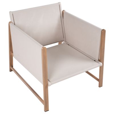 Ensemble de salon de jardin avec table et ottoman 5 places NOLA Métal Beige clair
