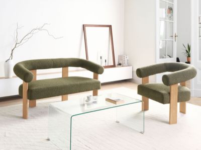 Ensemble de salon ILBRO Bouclé Vert/marron clair