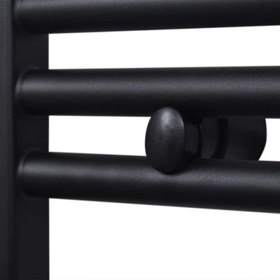 Ensemble de supports de radiateur pour sèche-serviettes, finition noir mat, en ABS Kibath