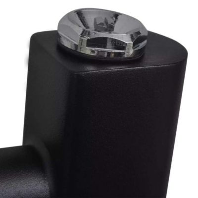 Ensemble de supports de radiateur pour sèche-serviettes, finition noir mat, en ABS Kibath