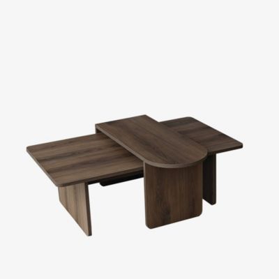 Ensemble de table basse en bois "Paris" 105 x 60 x 35 cm  Bronze