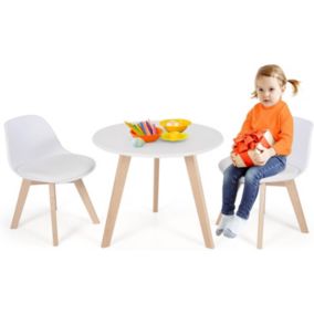 Ensemble de Table et 2 chaises pour Enfants Table Activités Multifonctionnel Table Ronde et Chaises Rembourrées