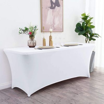 Ensemble de Table Pliante Rectangulaire Avec Housse Pour restauration 150x74cm 7house