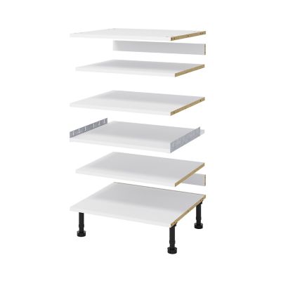 Ensemble de tablettes pour colonne d'électroménager blanc L.60 x P.57 cm Caraway Innovo GoodHome
