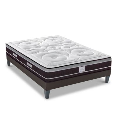 Ensemble Divin 140x190 cm Matelas Ressorts ensachés + Sommier Bois