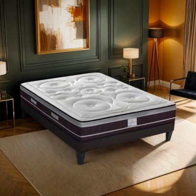Ensemble Divin 140x190 cm Matelas Ressorts ensachés + Sommier Bois