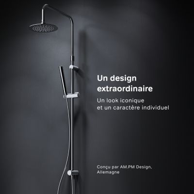 Ensemble douche bain-douche Chromé sans mitigeur Pommeau tropical Douchette EnerJet Air-In -30% Spike