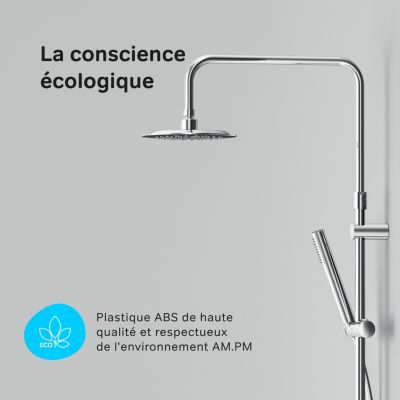 Ensemble douche bain-douche Chromé sans mitigeur Pommeau tropical Douchette EnerJet Air-In -30% Spike