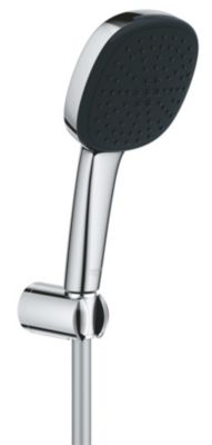 Ensemble douchette 2 jets + support + flexible chrome, Grohe Vitalio Comfort 100