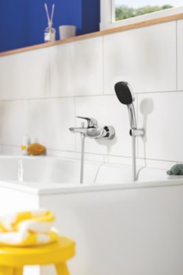 Ensemble douchette 2 jets + support + flexible chrome, Grohe Vitalio Comfort 100