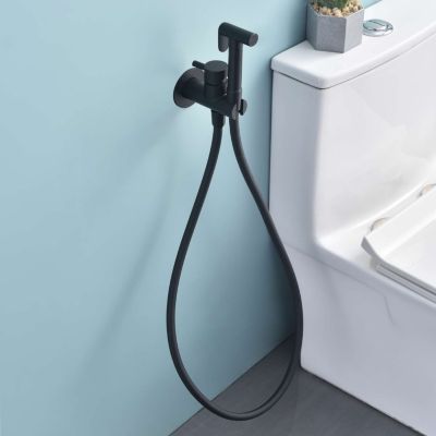 Ensemble douchette hygiénique WC SKY BATH noir mat PVD Inox S304 série HARMONY