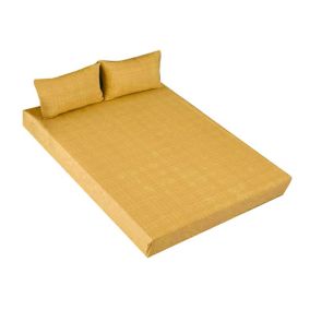 Ensemble drap housse 140 x 200 et Taie d'oreiller - Jaune