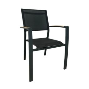 Ensemble fauteuil et table de jardin extensible en aluminium Cubic 6 Personnes Proloisir