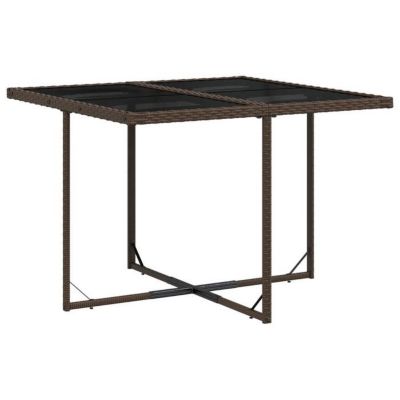 Ensemble jardin VIDAXL 9 pièces poly rotin marron 110x106 cm