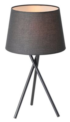 Ensemble lampe de table et lampadaire Gooban E27/E14 42W H.156cm noir GoodHome