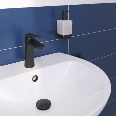Lavabo Avec Colonne En Céramique Blanche Conny - 55x46,5 Cm Hauteur Totale 83 Cm BuyBath