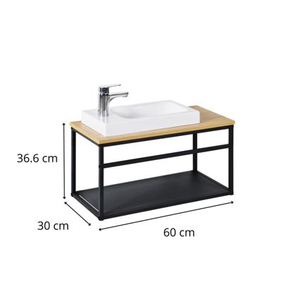 Ensemble lave-mains WILO grande largeur avec robinet 60cm