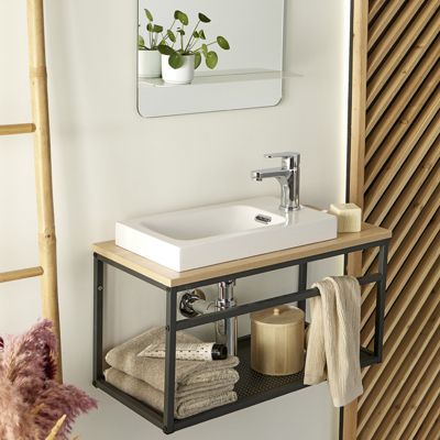 Ensemble lave-mains WILO grande largeur avec robinet 60cm