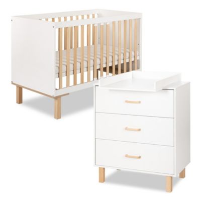 Ensemble Lit Bébé 120x60 + Commode Blanc + Plan à Langer Commode ...