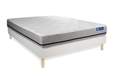 Ensemble Mémoire de forme de confort Mi-ferme avec sommier kit