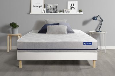 Ensemble Mémoire de forme de confort Mi-ferme avec sommier kit