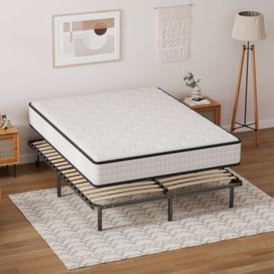 Ensemble Matelas en mousse + Sommier à Lattes 140x190cm, Epaisseur du Matelas 22cm