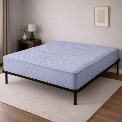 Ensemble matelas et sommier 140x200 avec sommier demonte - mousse indeformable - soutien ferme - dehoussable 3 cotes housse lavab