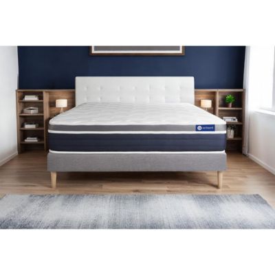 Ensemble - Matelas Mémoire de forme 26cm d'épaisseur - 7 zones de confort - Confort mi ferme - Sommier tapissier en kit