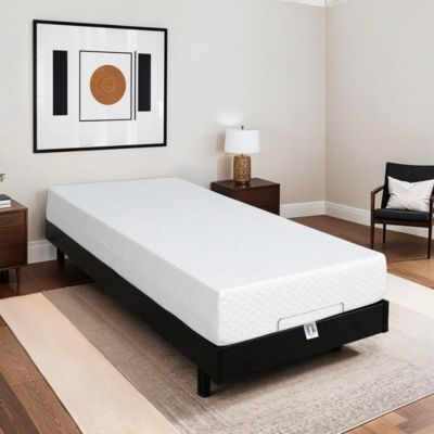 Ensemble Matelas Mousse Accueil Mémoire de forme + Sommier électrique Flex 70x190 cm