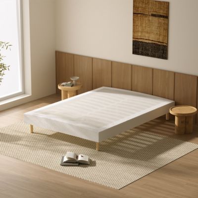 Ensemble Matelas à ressorts+ Lit Sommier Tapissier Déco 160x200cm, Epaisseur du Matelas 20cm