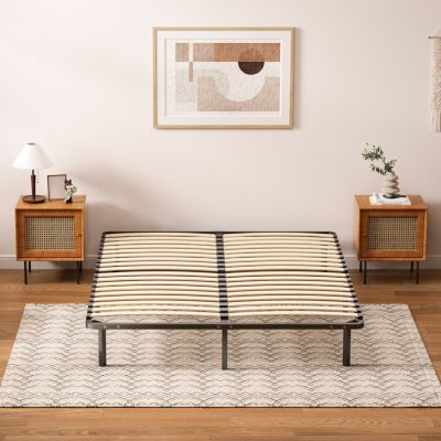 Ensemble Matelas à ressorts +Sommier à Lattes sur Pieds, 160x200cm, Epaisseur du Matelas 20cm