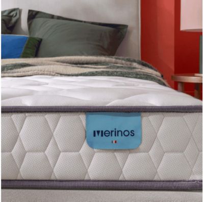 Ensemble Merinos HAPPY LIT + Sommier Twist + Pied 120x200 Latex