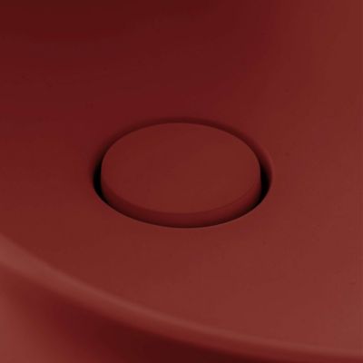 Ensemble meuble de salle bain 120 cm plan vasque rouge tassili POALGI 2 tiroirs - série Bül