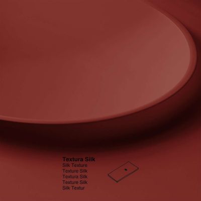 Ensemble meuble de salle bain 80 cm plan vasque rouge tassili POALGI 2 tiroirs - série Bül