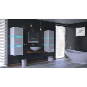 Ensemble meuble de salle de bain ALIUS 12 blanc