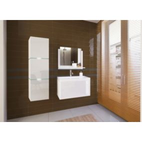 Ensemble meuble de salle de bain et vasque IBIZA BIG I 60 CM blanc