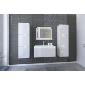 Ensemble meuble de salle de bain et vasque IBIZA BIG II 60 CM blanc