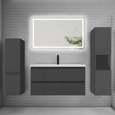 Armoire de salle de bain avec miroir Beatrice Anthracite 80 x 72 cm Vicco | Anthracite | 80x72x20 cm | 425142195651311