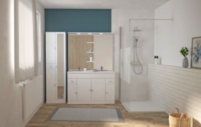 Meuble 90 Cm Pour Salle De Bain, Meuble Sous Lavabo 90 Cm, Meuble Sous Vasque 90 Cm Cagliari