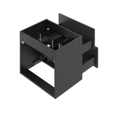 Ensemble meuble double vasque 120cm et colonne Lexa Noir