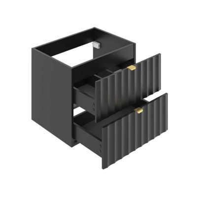 Ensemble meuble double vasque 120cm et colonne Lexa Noir